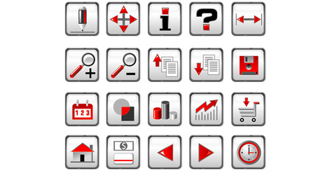 GUI Icons and Buttons Design