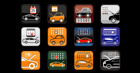 GUI Icons and Buttons Design
