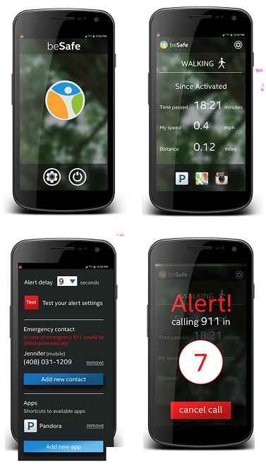 McAfee beSafe Mockups