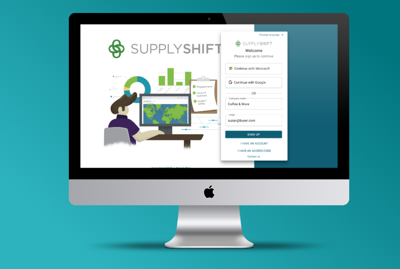 SupplyShift platform screens