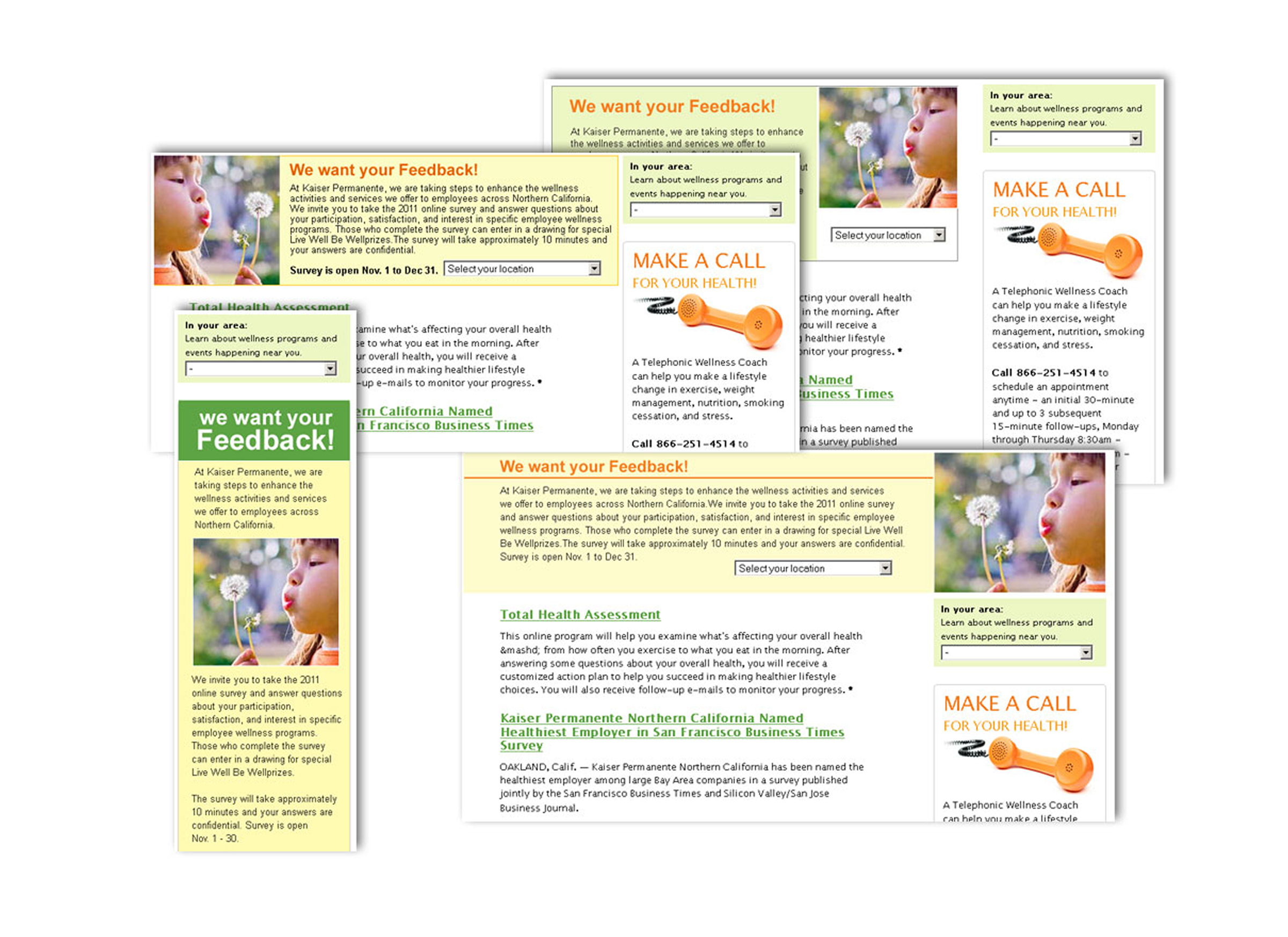 Kaiser Permanente Mockups