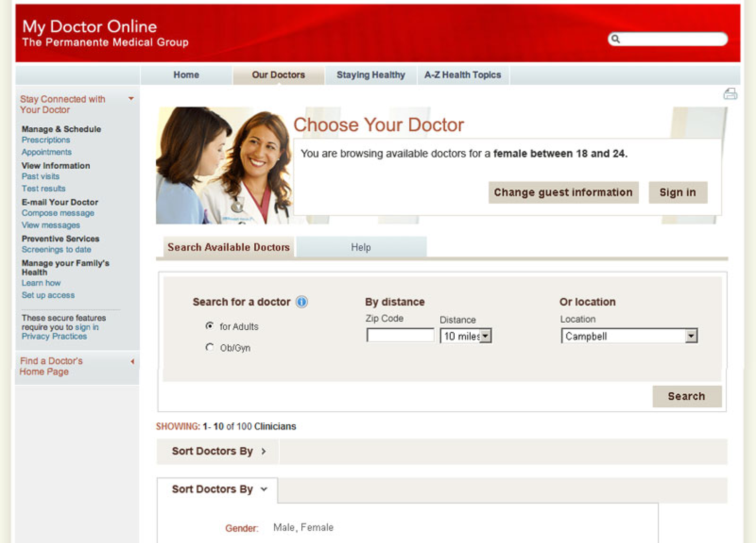 Kaiser Permanente Mockups