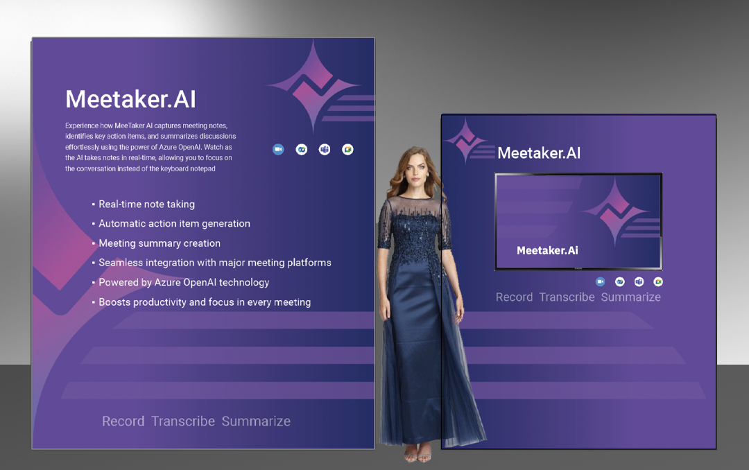 Meetaker AI promotional design