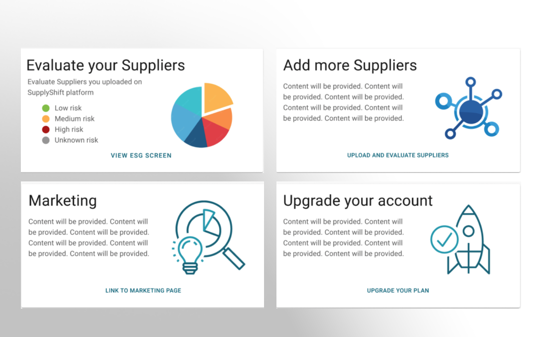 SupplyShift dashboard