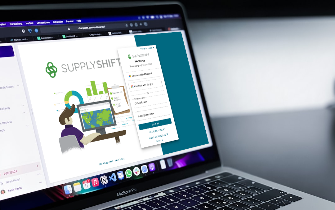 SupplyShift login and onboarding